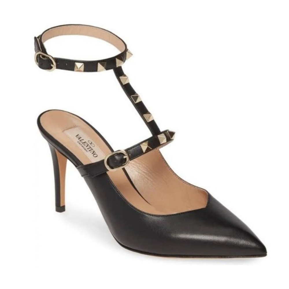 Valentino Rockstud Ankle Strap Heels